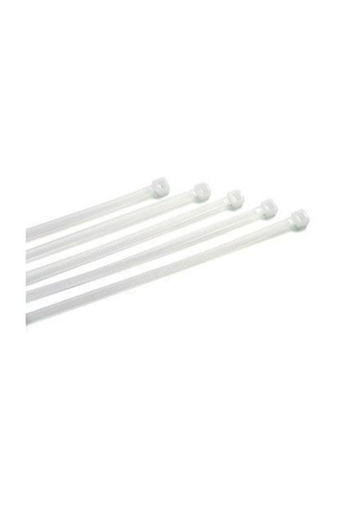 AKSUFEZ (falçata Hediyeli) Plastik Beyaz Cırt Kelepçe 4.8 X 250 Mm 100 Lü Tnr-0264