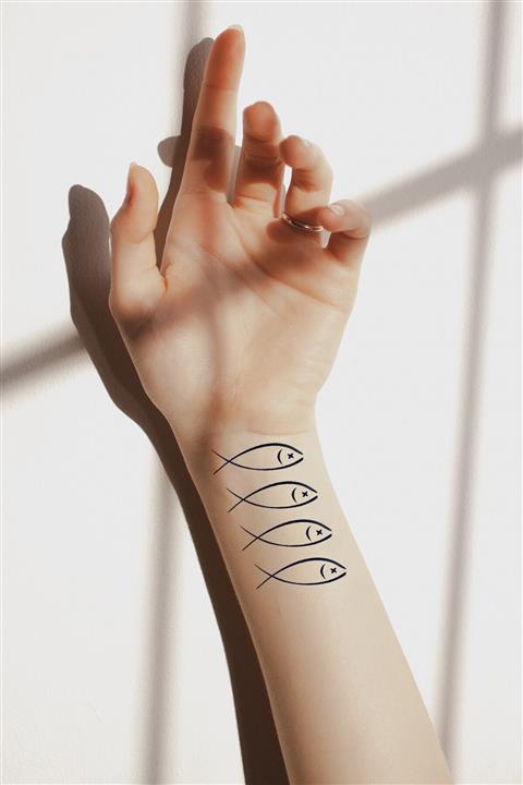 Barly Geçici Balık Dövme Tattoo