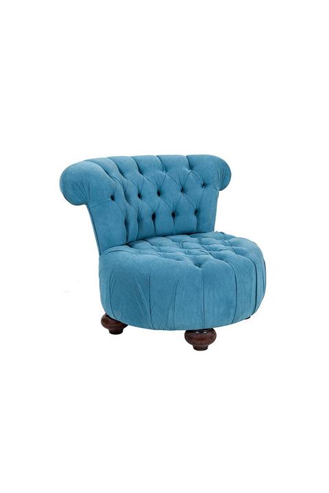 3A Mobilya Blue Kapitone Lena Berjer Mavi 80X80X90 CM