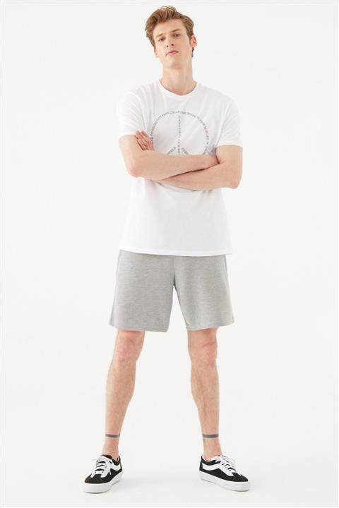 Mavi Erkek Gri Örme Şort 066694-33396