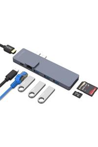 Daytona Cf18 8ın2 Macbook Uyumlu Type-c™ To Usb 3.0 2*sd 4k Ultra Pd Çevirici