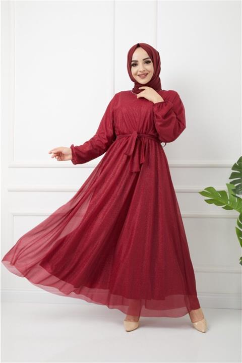 AKRA MODA Simli Abiye Elbise 4144