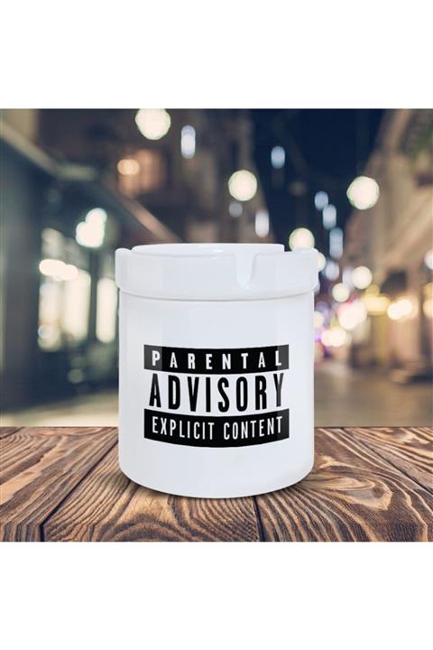 Asilmeydan Parental Advisory Explicit Content Baskılı Kül Tablası K-4