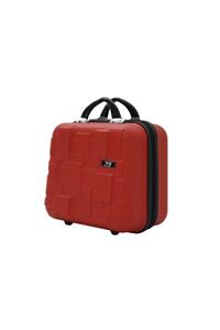 MY SARACİYE My Luggage 50136 Kırmızı Bakalit Seyahat Makyaj Çantası