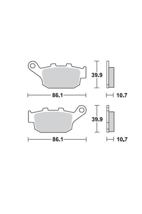Moto Adv Garage Honda Xl V 650 Transalp Arka Fren Balatası Sinterli Braking
