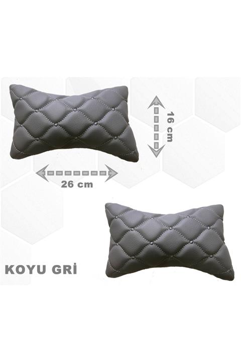 Point Octavia A4 1996-2004 Arası Oto Koltuk Boyunluk Suni Deri Ve Jarse 2 Adet