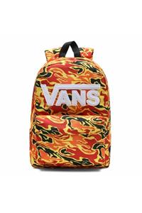 Vans Unisex Sarı Orta Boy Flame Camo New Skool Sırt Okul Çantası  Vn0002tlz7d