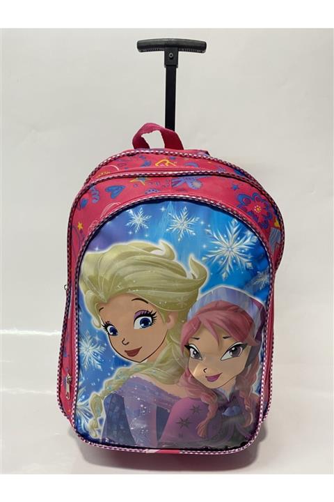 çantacımm Kız Çocuk Pembe Tekerlekli Çanta