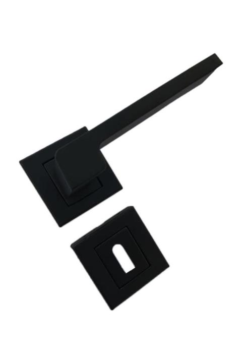 Sofuoğlu Anka Mat Siyah Kare Rozetli Kapı Kolu Yale - Dış Kapısı Kol