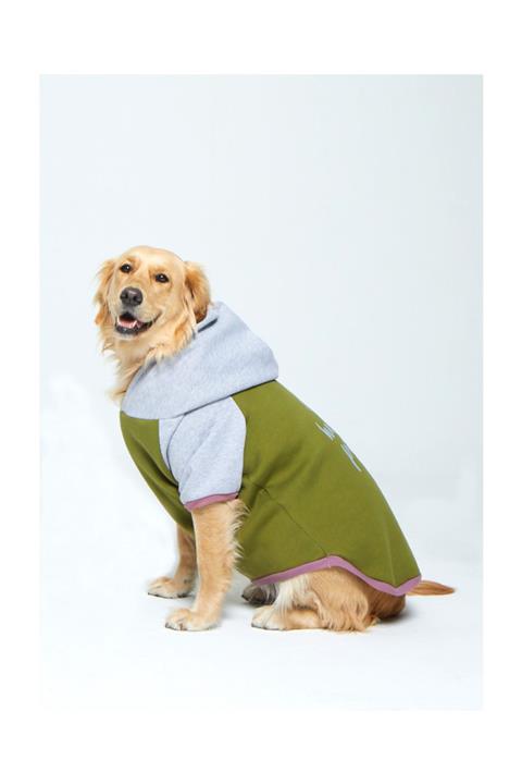 Ponchic Kapşonlu Baskılı Köpek/kedi Sweatshirtü M Beden