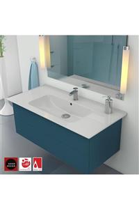 TURKUAZ Dolap Uyumlu Etajerli Lavabo,blue 100x47 Cm