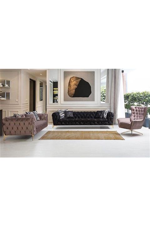 Evimo Milas Kahverengi Salon Takımı