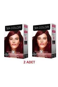 Sea Color 5.65 Çilek Kırmızısı Set Boya 2 Kutu Tüp Boyası 2x50 ml + Oksidasyon 75ml