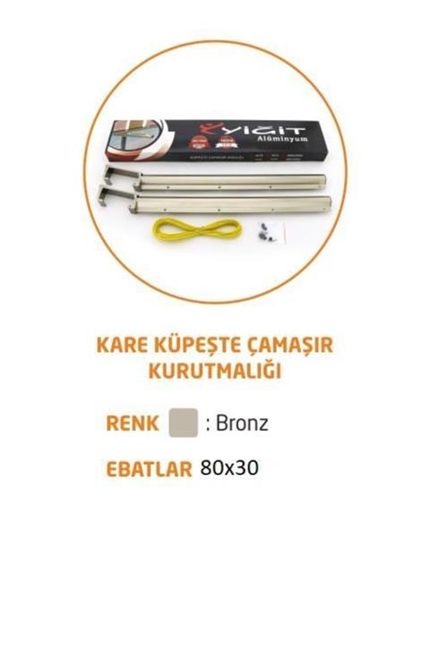 MAVİ TREND Kare Küpeşte Alüminyum Balkon Çamaşırlık Kurutmalık 80x30