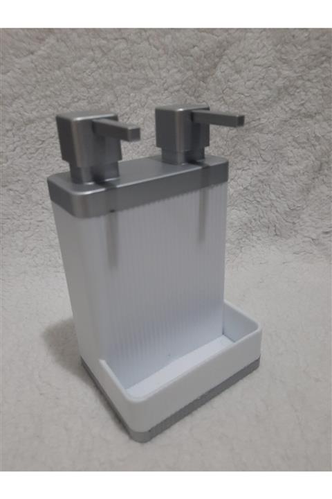 Saris Home 2'li Sıvı Sabunluk Beyaz-gümüş