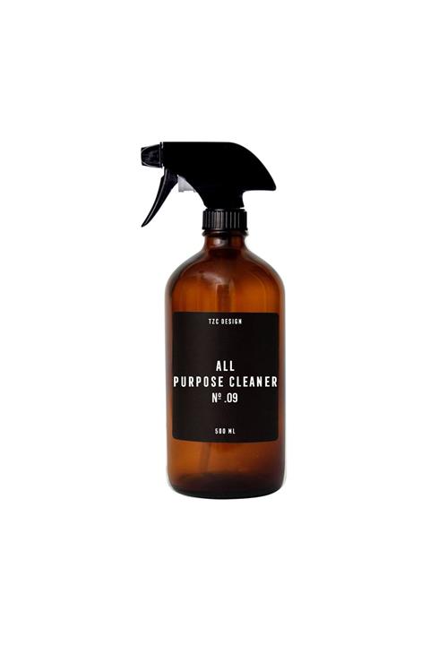 Tzc Desing Amber Kahverengi Cam Şişe Çok Amaçlı Temizleyici Sprey All Purpose Cleaner 500 Ml Siyah Etiketli