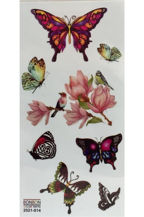 BRN BOOKS Geçici Dövme Kelebekler