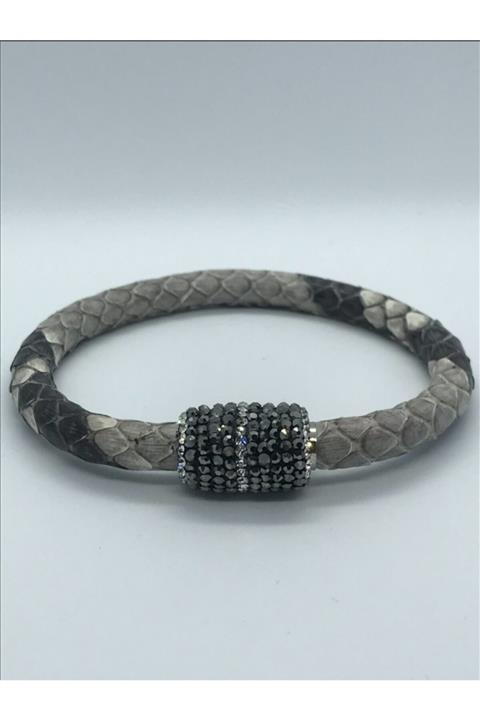 Hevisay Magnetli Natürel Piton Derisi Bileklik