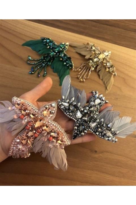 Tuğçe İşleme Kırlangıç Broş