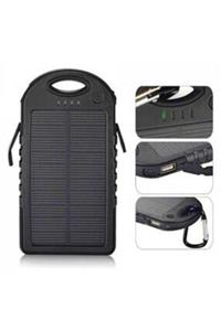 modern tekno Solar Güneş Enerjili Powerbank 15000 Mah Şarj Aleti Led Işıklı