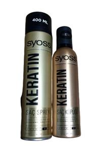 Syoss Keratin Saç Spreyi 400 ml +  Saç Köpüğü 250 ml