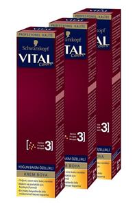 SCHWARZKOPF VITAL Colors Krem Saç Boyası 7-55 Karamel X 3 Adet