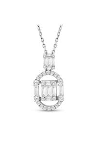 Barok Diamond Baget Pırlanta Kolye 0.51 Ct. F Vs 18k