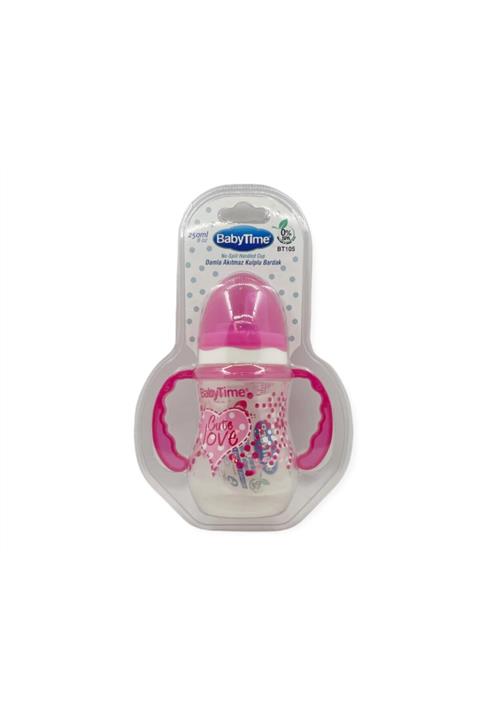 Babytime Damla Akıtmaz Kulplu Bardak 250 ml - Pembe