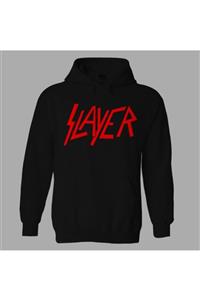 HobyUsa Slayer Logo Siyah Hoodie Sweatshirt