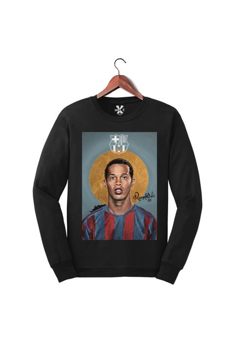 Darkia Ronaldinho - Barcelona Baskılı Futbol Sweat - Sweatshirt