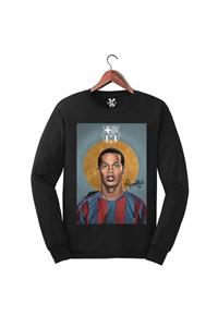 Darkia Ronaldinho - Barcelona Baskılı Futbol Sweat - Sweatshirt