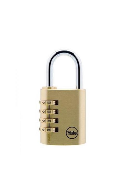 Yale Dört Şifreli Sarı Asma Kilit 40 Mm