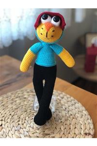 yayondi Mavi Amigurumi Kral Şakir 35 cm