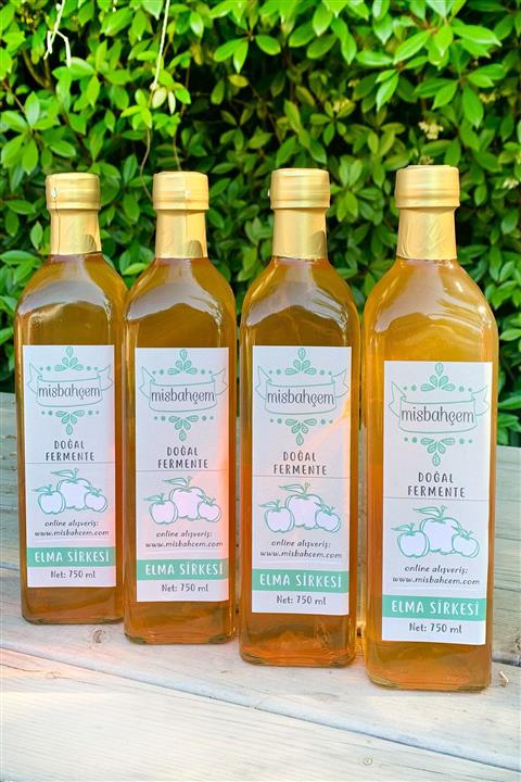 Misbahçem Elma Sirkesi Doğal Fermente 4'lü Paket 750ml