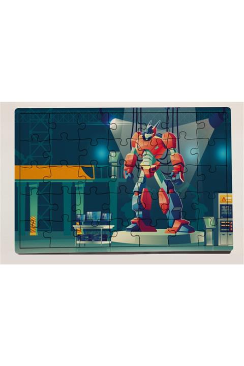meyuhome Robot 35 Parça Ahşap Puzzle Yapboz