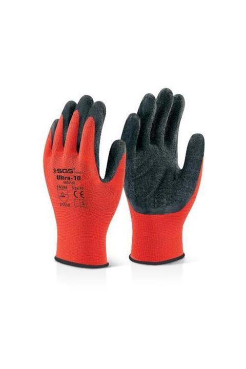 Sgs 7510 Ultra -10 Tırtıklı Latex Iş Eldiveni (12 Çift)