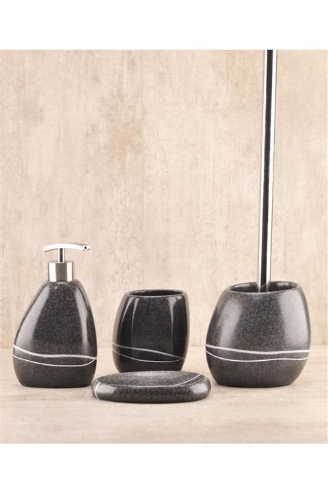 Kleine Wolke Stones 4'lü Banyo Seti Gri