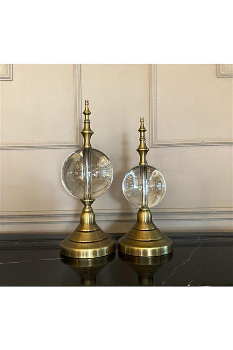 Evzone Kubbe Dekor Kristal Toplu 2 Li Set