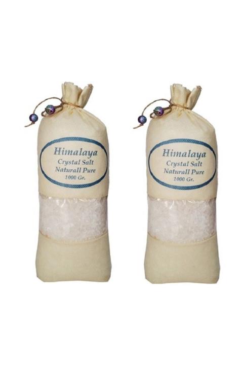 Himalaya İthal Himalaya Tuzu Granül Iri Tane Beyaz - 2 Kg. Orjinal Bez Torba Kristal