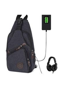 Newish Polo Newish Kanvas Çapraz Tek Omuz Bodybag ( Usb Çıkışlı)