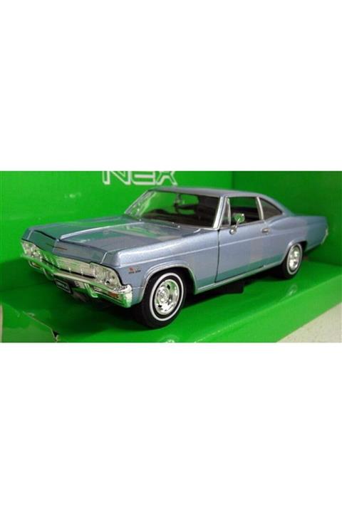 WELLY Metal 1965 Chevrolet Impala Ss 396 Mavi Model Araba 1:24 Lisanslı