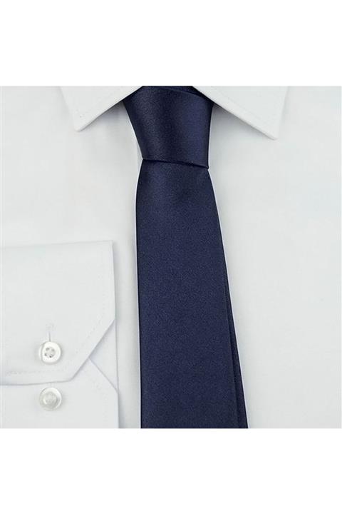 Gaffy Lacivert Renk Saten Çocuk Kravatı