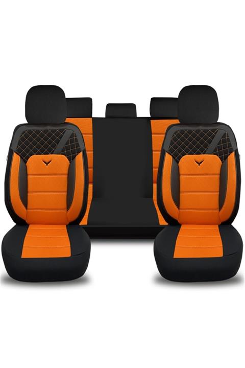 Oto Pandami Fiat Panda 2012+ Uyumlu Turuncu Koltuk Kılıfı Kkt118