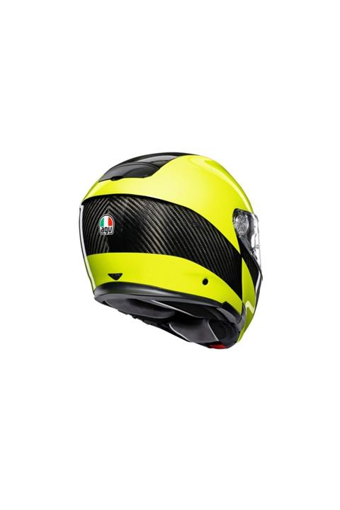 AGV Sportmodular Multi Plk High Visible Carbon Yellow Fluo Çene Açılır Kask