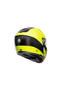 AGV Sportmodular Multi Plk High Visible Carbon Yellow Fluo Çene Açılır Kask