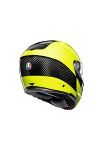 AGV Sportmodular Multi Plk Carbon Yellow Çene Açılır Kask