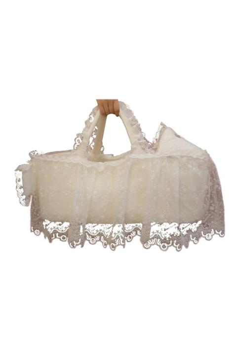 Sema Bebe Sema Baby Fistolu Güpürlü Lüks Yenidoğan Bebek Yatağı - Ekru