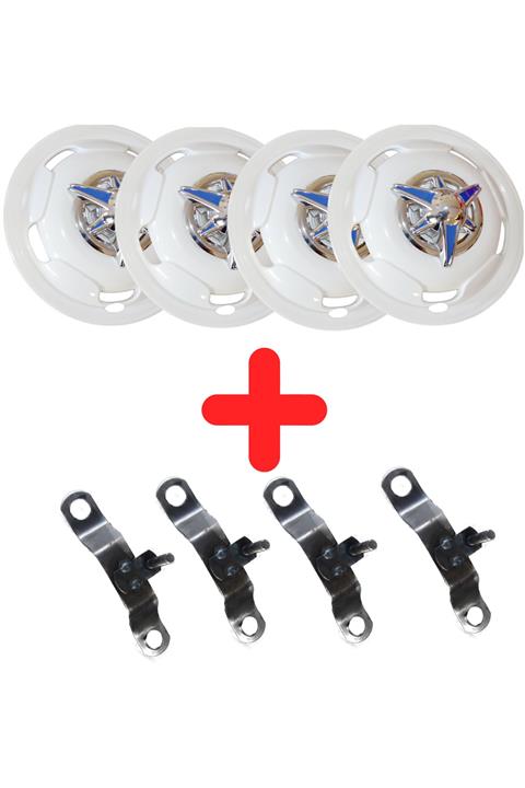 İmpaks Jant Kapağı 15 Jant Orta Model 5 Numara Mavi Fırfır (1 Takım -4 Adet)