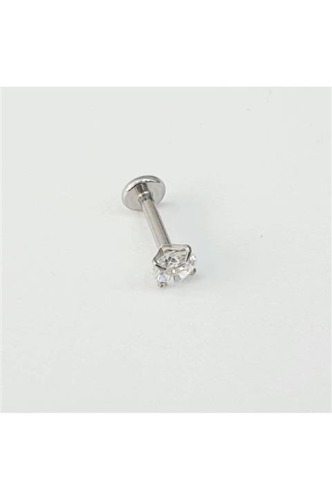Arescollection Çelik Zirkon Taş Labret Piercing