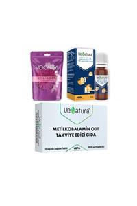 Voonka Beauty Collagen Gummies 30 Tablet Venatura B12 Vitamini Metilkobalamin 30tablet d3 K2 Vitamini 20 ml